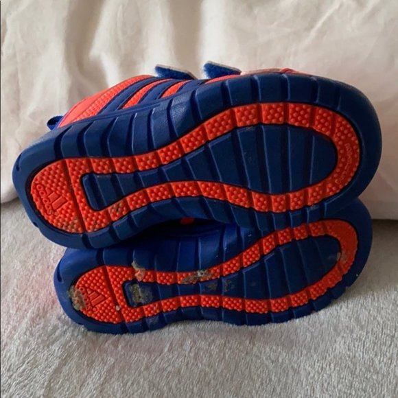 Adidas Baby Boys Orange Mesh Round Toe Running Sneakers Shoes Size 7 - Picture 4 of 4